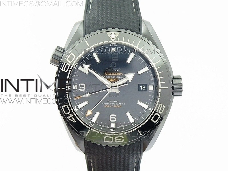 Planet Ocean 45.5mm Deep Black Real Ceramic VSF 1:1 Best Edition on Black Nylon Strap A8906 Super Clone